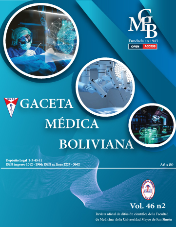 					Ver Vol. 46 Núm. 2 (2023): GACETA MÉDICA BOLIVIANA
				
